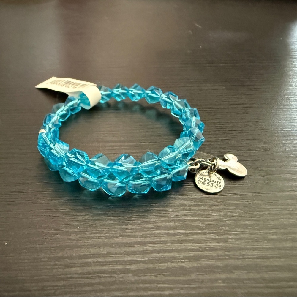 Alex and Ani blue beaded Disney bangle bracelet
